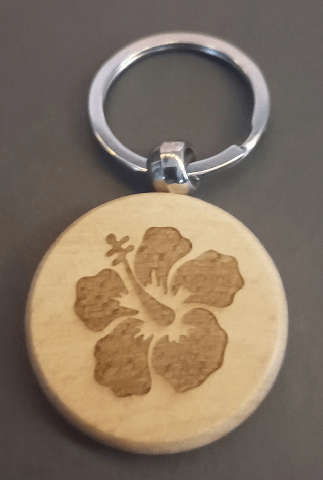 Porteclé en bois, rond 3cm
