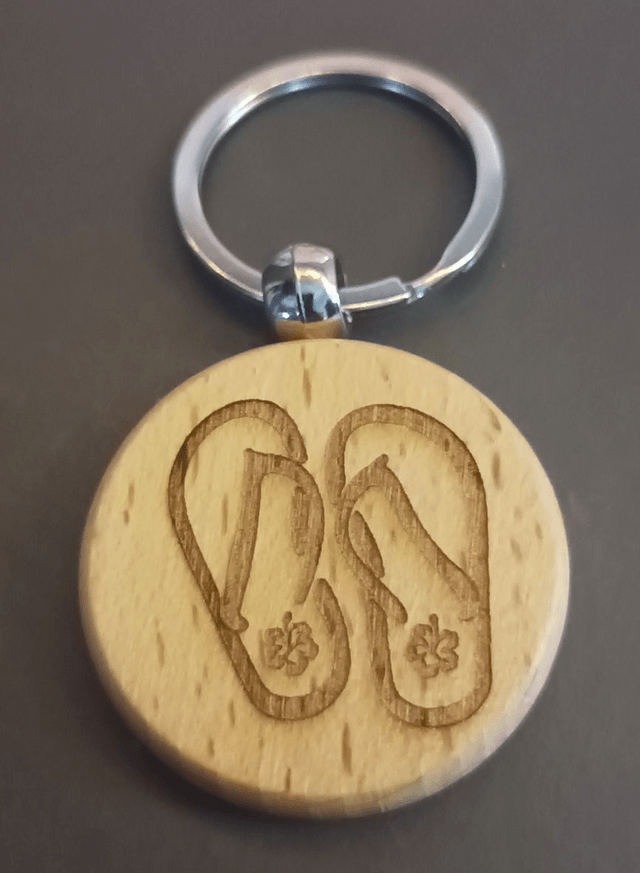Porteclé en bois, rond 3cm